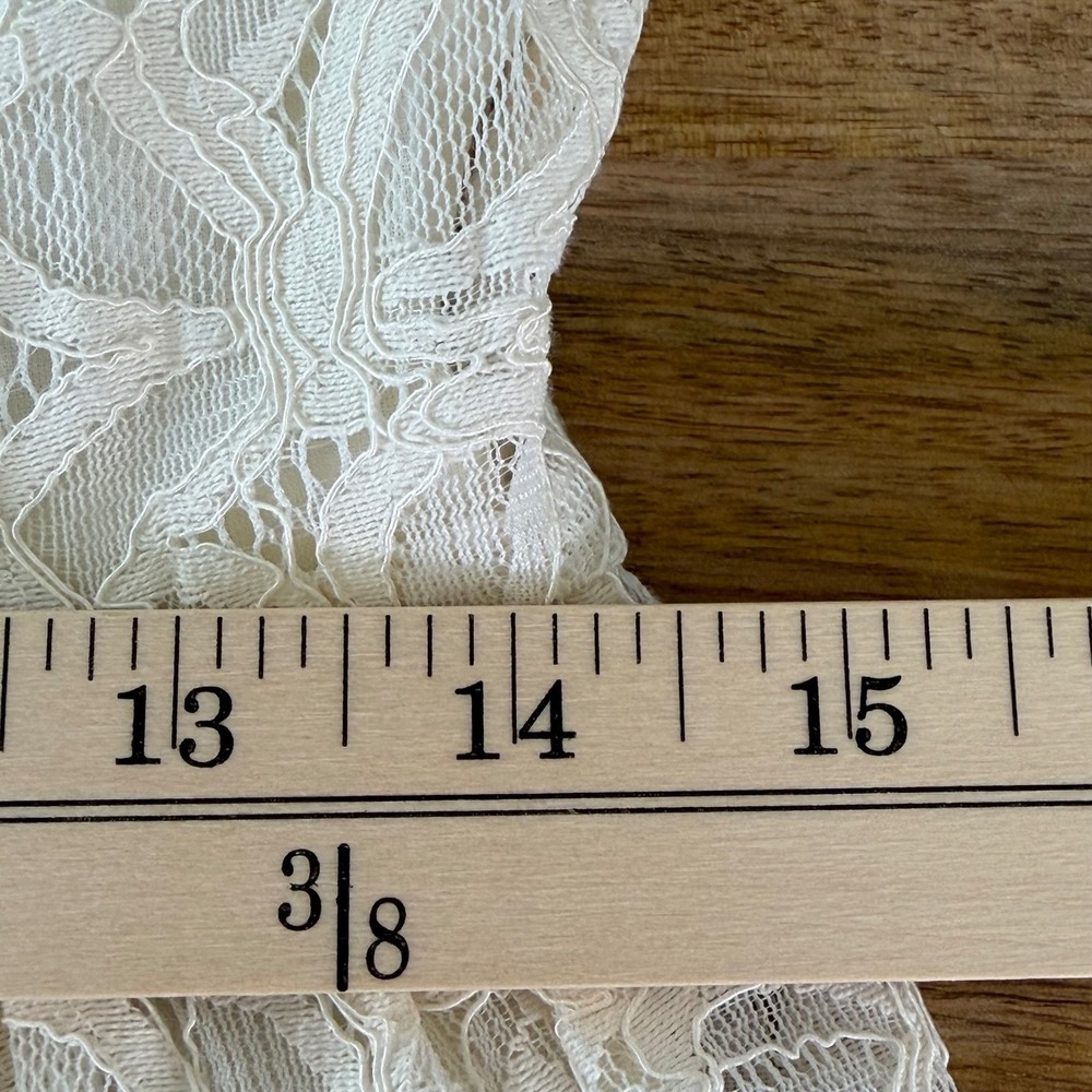 Valentino Ivory Floral Lace Tiered Mini Dress US 4 Coquette Romantic Luxury - Picture 12 of 15